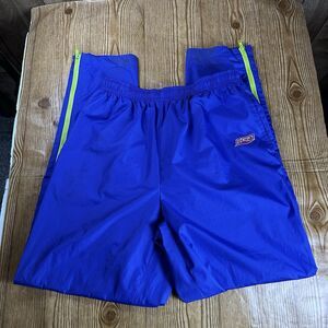 Vintage Saucony Track Pants Mens L Purple Neon Zip Nylon Y2K Windbreaker